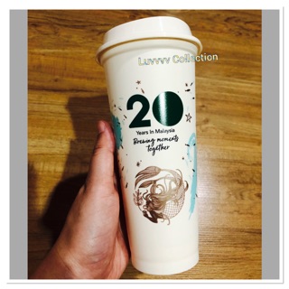 Starbucks Malaysia Mermaid Reusable Plastic Cold hot cup Tumbler 20oz.