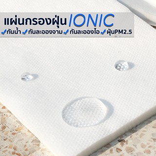 แผ่นกรองฝุ่น Ionic กันฝุ่น pm2.5 กันละอองน้ำ กันละอองตาม 25แผ่น