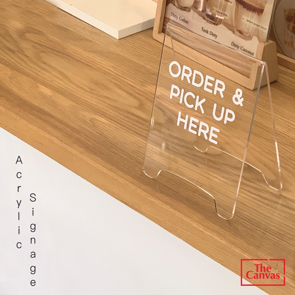 🚀🚀🚀 ป้ายตั้งโต๊ะ เคาน์เตอร์  🌈 ORDER HERE🌈  PICK UP HERE 🌈 ORDER & PICK UP HERE 🚀🚀🚀