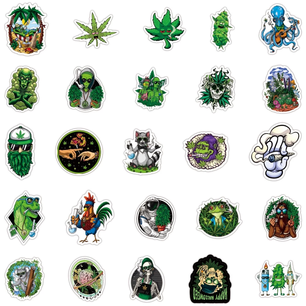 สติกเกอร์ Green Plants กัญชาไทย 50 ชิ้น กันน้ำ thumbnail 5