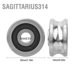 Sagittarius314 ตลับลูกปืนร่อง U Sg25 เหล็กคาร์บอนโครเมี่ยม 8X30 14 มม.