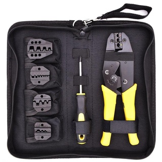 ชุดคีมย้ำหางปลา สลิปต่อสาย แบบเปลี่ยนหัวได้ 5 แบบ CRIMPING PLIERS KIT