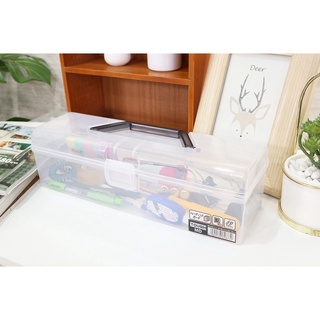 Storage Box กล่องเก็บของพลาสติก หูหิ้วสีเทา JP Quality 9x30x9 cm 618 GREY