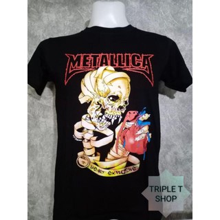 เสื้อยืดคอกลม สกรีนลาย METALLICA (รหัส 19)