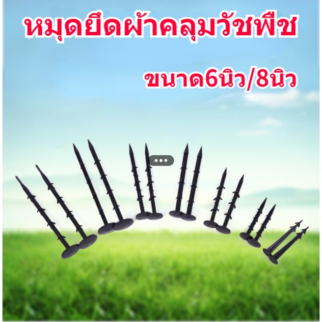 ส่วนลดสุดคุ้ม หมุดยึดผ้าคลุมวัชพืช หมุดปักผ้าคลุมดิน เหล็กเสียบ เหล็กปักดิน หมุดปักดิน สมอปักดิน ลิ่มปักดิน ขนาด 6 นิ้ว