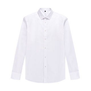 KINGMAN Original business dress shirt mens White เสื้อเชิ้ตสั่งตัด เสื้อเชิ้ตแขนยาว เสื้อเชิ้ตคอปก เสื้อเชิ้ต