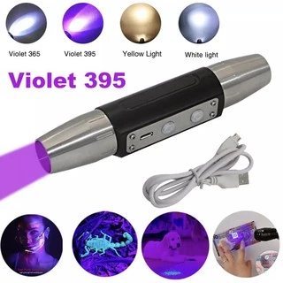 พร้อมส่ง ไฟฉายส่องหยก 365/395nm UVโคมไฟ 4 ไฟล์ 3W LED Flash light for gemsstone jade emerald stone diamonds