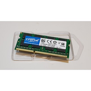 RAM Notebook 8GB DDR3L 1600 SODIMM 1.35V CL11 Crucial