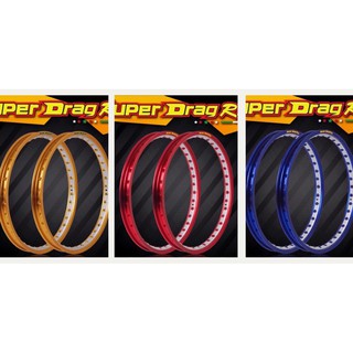 [พร้อมส่ง]วงล้อ Super Drag ทูโทน เจาะตา ราคา/คู่