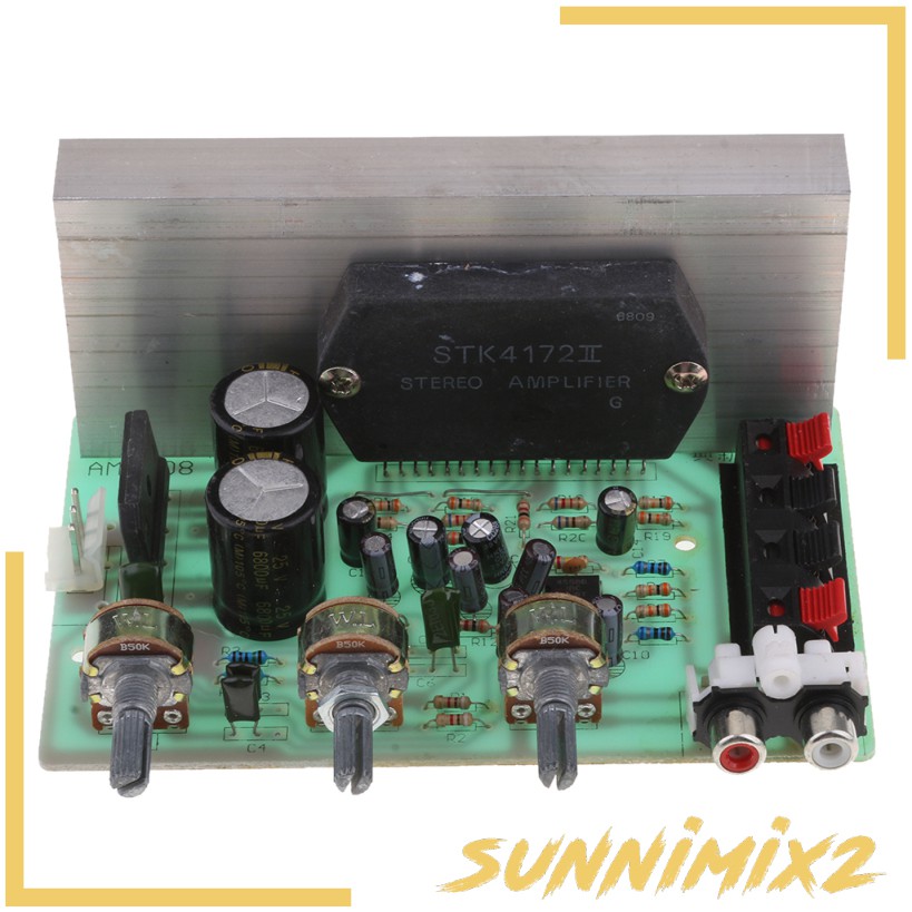 [SUNNIMIX2] DC 12V DX0408 ดิจิตอลเสียงสเตอริโอเครื่องขยายเสียงโมดูลบอร์ด DIY 100W
