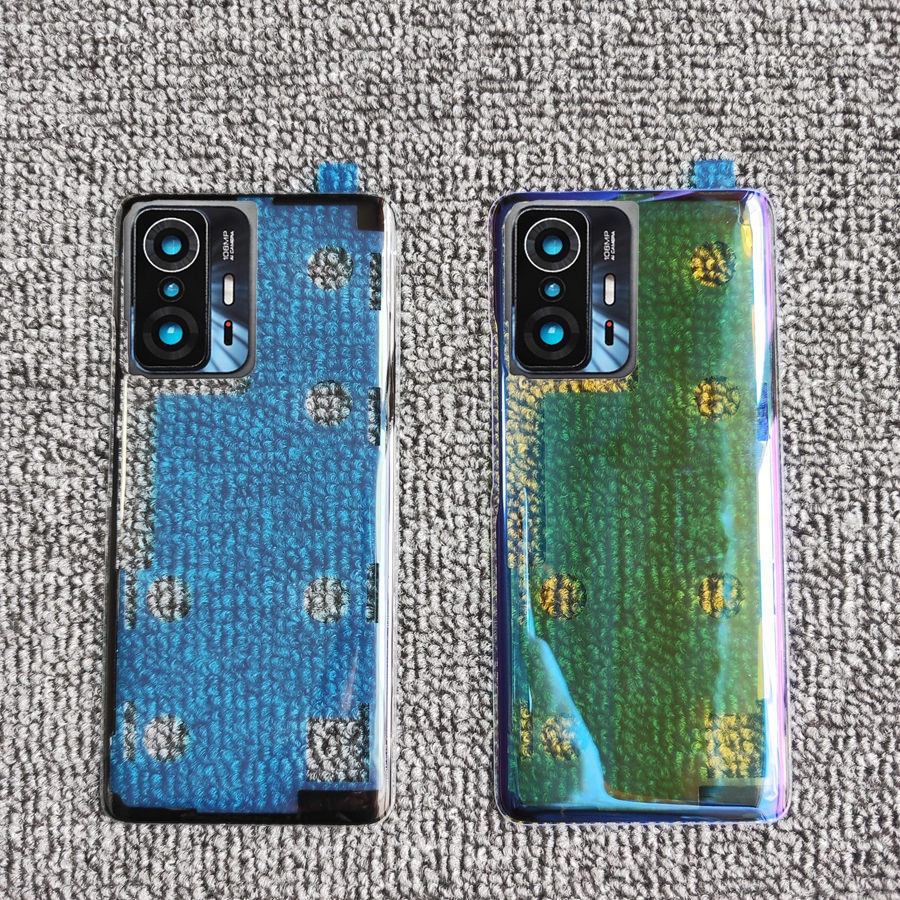 6.67 "ฝาหลังสําหรับ Xiaomi 11T Pro แบตเตอรี่ฝาหลังแผงกระจกด้านหลังกรณีเปลี่ยนเลนส์กล้อง