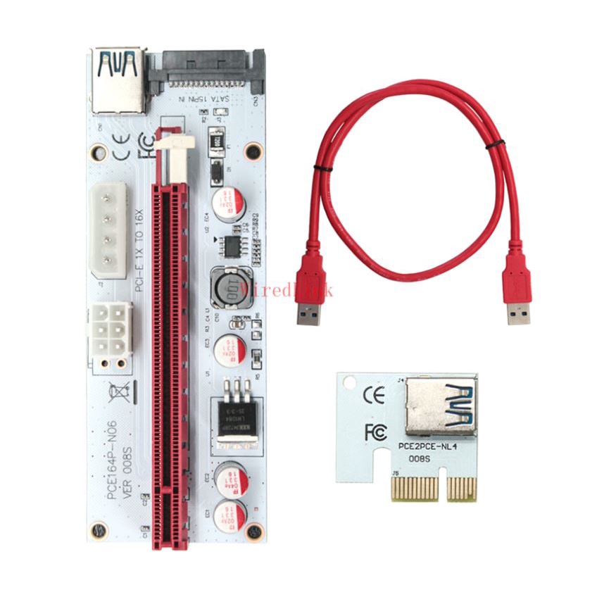 PCI-E Riser Card1X 16X VER008S - suramalisorn - ThaiPick