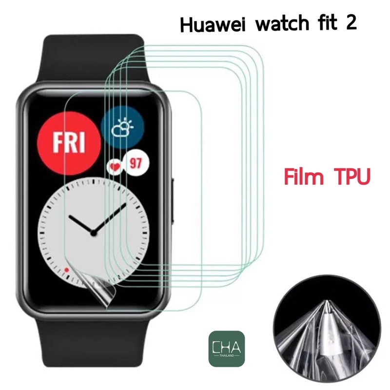 ฟิล์มกันรอย Tpu สําหรับ huawei watch fit 2 ฟิล์ม สีใส huawei watch fit2 TPU กันรอย film huawei watch fit 2 TPU