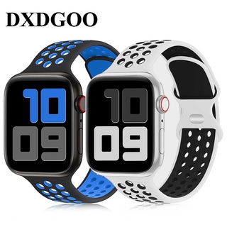 Dxgdoo สายนาฬิกาข้อมือซิลิโคน ระบายอากาศ สําหรับ Apple Watch Band 45 มม. 44 มม. 41 มม. 40 มม. Apple Watch 7 IWatch 7 6 5 4 Se