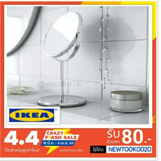 IKEA (ส่งด่วน1วัน)กระจกIkeaแท้ กระจกแต่งหน้า, กระจกส่องหน้า กระจกตั้งโต๊ะ สวยงาม ทำจากสแตนเลส DIY  Mirror