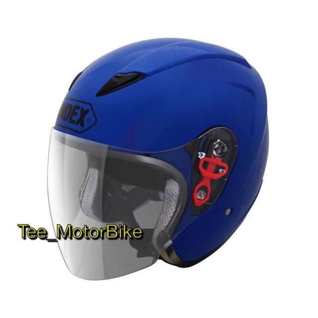 หมวกกันน็อคเต็มใบ Index Monza หัวโตใส่ได้ สีน้ำเงิน หรือสั่งชิวหน้าสำรอง
