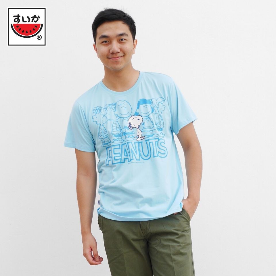 แตงโม (SUIKA) - เสื้อแตงโมคอกลม SNOOPY สีฟ้า