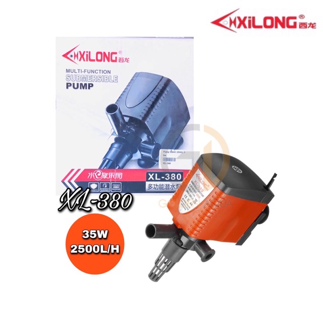 Xilong XL-380 3 In 1 ปั๊มน้ำแบบจุ่มตู้ปลาแท็งก์ปลาบ่อน้ำพุปั๊มน้ำ