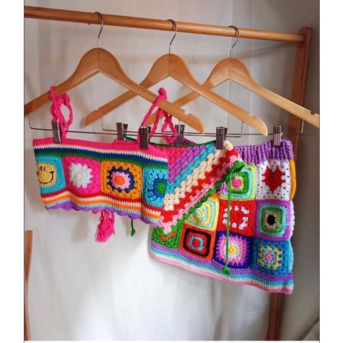 ชุดโครเชต์ BIKINI พร้อม CARO PATTERN (3 รายการ) HIMI177