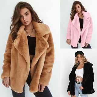 Womens Autumn and Winter Fashion Versatile Coat Plush Casual Tenderness