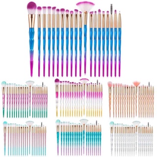 (เตรียมส่งของ)! แปรงแต่งหน้าสีสันสดใสครบเซ็ต 20 ชิ้น! ! อย่างดี! ! ขนแปรงนุ่ม! ขนแปรงนุ่มไม่บาดหน้า
