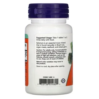 Now Foods, Selenium, 100 mcg, 100 Tablets