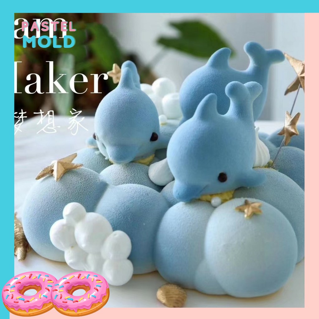 Mold Pastel พิมพ์ซิลิโคนปลาโลมา3D ทำวุ้น ช๊อคโกแลต ตกแต่งเทียนหอม สุดปัง สุดน่ารักมาก รีบมาตำกันนะจ๊ะ  #ห้ามพลาด !! - รูปที่ 4