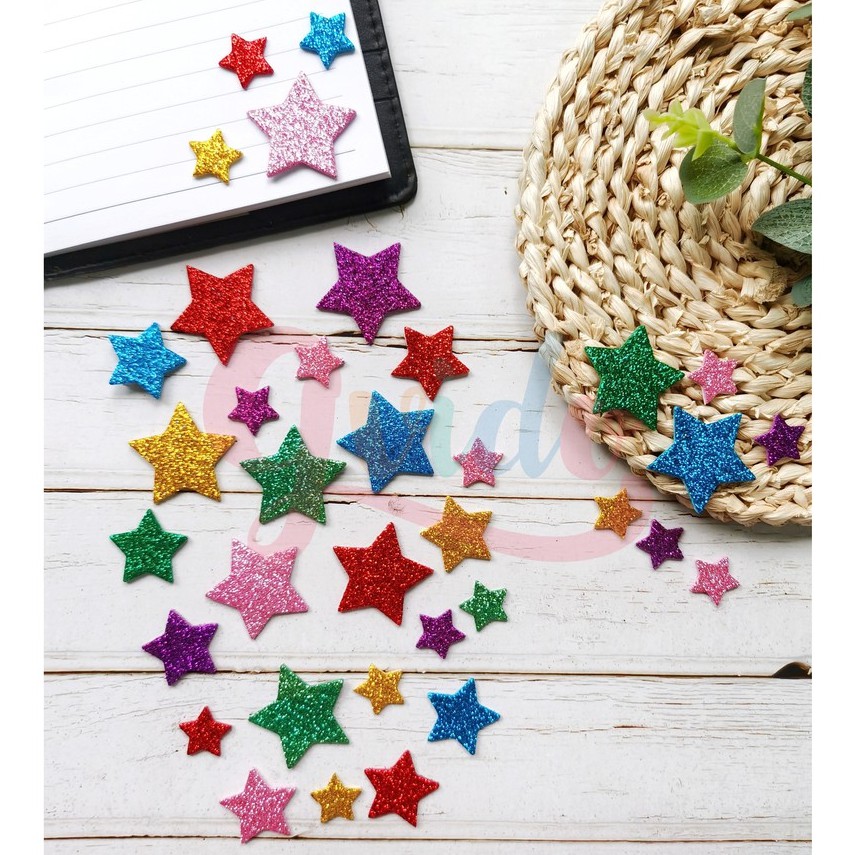 โฟม eva กลิตเตอร์รูปดาว Art and Craft Education craft Decorative การ์ดเดค