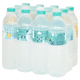 🔥ยอดนิยม!! โลตัส น้ำดื่ม 600มล. x 12 ขวด Lotuss Drinking Water 600ml x 12pcs