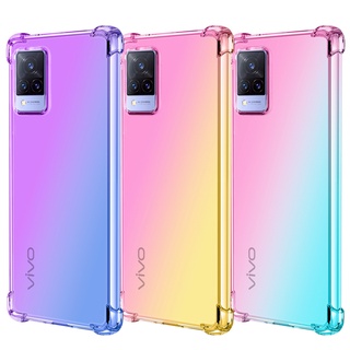 เคสโทรศัพท์มือถือ ซิลิโคนนุ่ม Tpu ใส ไล่โทนสี สําหรับ Vivo V23E 5G IQOO NEO 3 Z3 V21E V20 Pro V19 V17 NEO V15 V11i S12 Pro S10E S7e