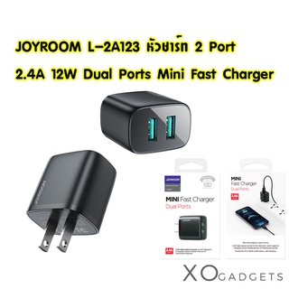 JOYROOM L-2A123 หัวชาร์จบ้าน 2 ช่อง หัวชาร์ท 2.4A 12W Dual Ports Mini Fast Charger