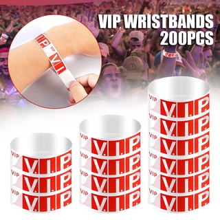 200 ชิ้น VIP สายรัดข้อมือ สายรัดแขน กระดาษ ใช้แล้วทิ้ง ปาร์ตี้ สร้อยข้อมือ สายรัดข้อมือ ปาร์ตี้