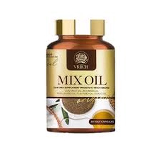 Vrich Mix oil วีริช มิกซ์ ออยล์ น้ำมันสกัดเย็น 5สหาย ลดฝ้า สายตา กระดูก