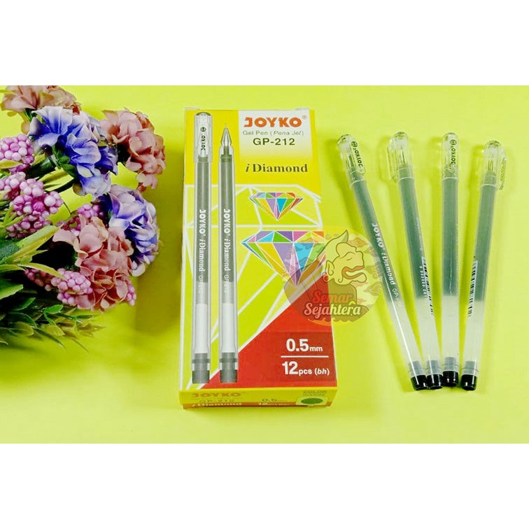 [ชิ้น] JOYKO GP-212 IDIAMOND 0.5 MM ปากกาเจลสีดํา