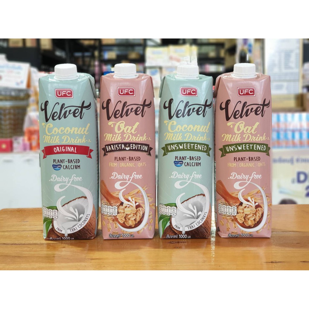 ยูเอฟซี เวลเวท นมข้าวโอ๊ต / นมมะพร้าว ขนาด 1000 มล. UFC Velvet Oat Milk / Coconut Milk