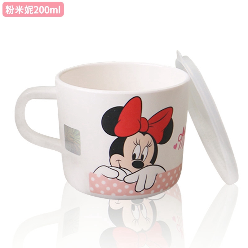 ถ้วยเด็กดิสนีย์บ้าน แม่ วัสดุถ้วยนมพร้อมฝาปิดถ้วยดื่มเด็กน่ารักการ์ตูนถ้วยต้านทาน - รูปที่ 7