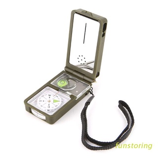 FUN Outdoor Survival Military Camping Hiking Compass Tool Kit Combination Compass Kit 10-in-1 Multi-Function