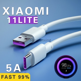 For xiaomi mi 11 lite xiaomi 11t xiaomi 11 lite 5g ne xiaomi 11t pro สายชาร์จ Type-C 5A สายชาร์จ สายข้อมูล ทองแดงบริสุทธิ์ 100% สายชาร์จเร็ว คุณภาพสูง Android