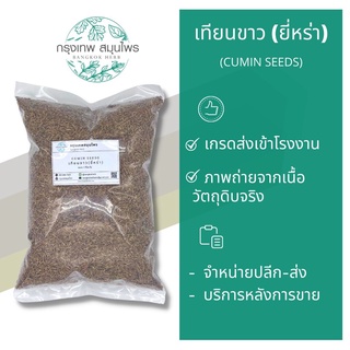 ยี่หร่า ขนาด 1 กิโลกรัม เทียนขาว เม็ดยี่หร่า ใหม่ อย่างดี (Cumin Seeds)