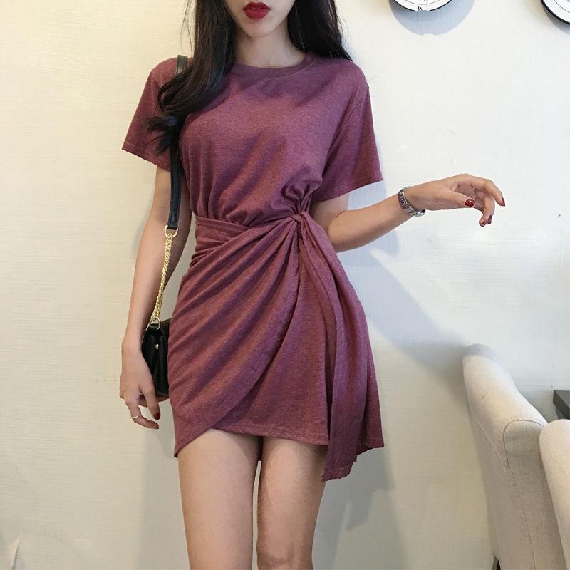 Xl ชุดเดรสแฟชั่นสําหรับสตรีเซ็กซี่คอร์เซ็ททรงหลวมสไตล์เกาหลี เดรสเกาหลี