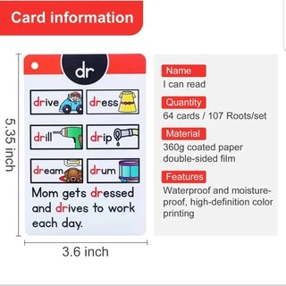 Phonics Reader การ์ดแบบฝึกหัดอ่าน Read and Master I Can Read 1 Set ได้ครบ 1 -15 Level พร้อมส่ง!!