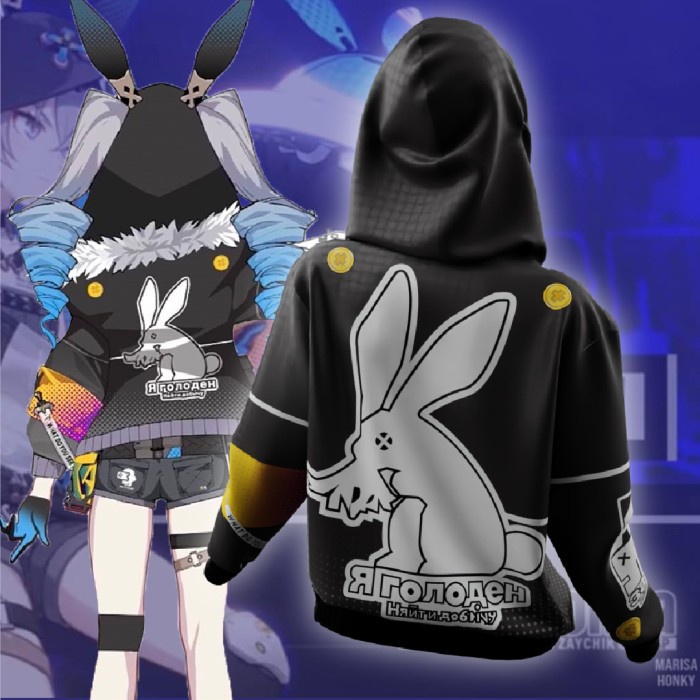เสื้อแจ็คเก็ตผู้หญิง Cyberpunk Bronya Haxxor Bunny Honkai Impact 3rd Jacket - XS ยีนส์อินเทรนด์ล่าสุ