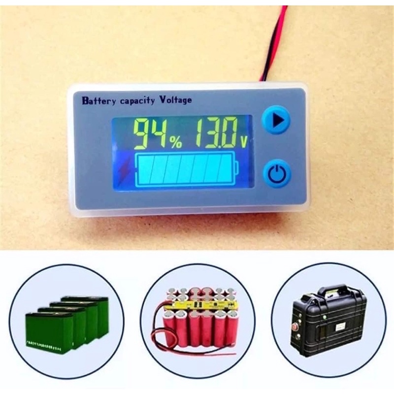 วัดแบตเตอรี 12V-100Vวัดโวลต์ บอก%