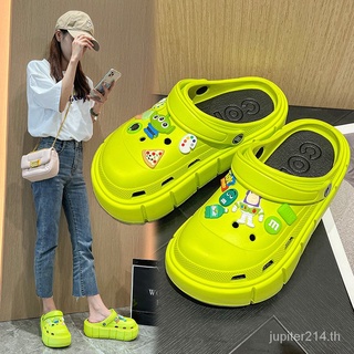 พร้อมส่ง รองเท้าหัวโต crocs รองเท้าหัวโตผู้หญิง การ์ตูน/พื้นสูง 2.5 นิ้ว ไซส์ 36-41 พื้นนุ่ม ใส่สบายมาก ๆ น้ำหนักเบา SF3569