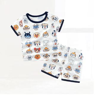ชุดนอนเสื้อยืดแขนสั้น ผ้าฝ้าย แบบบาง แฟชั่นฤดูร้อน สําหรับเด็กผู้ชาย