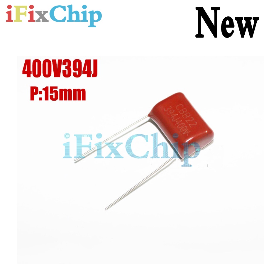 10PCS 400V394J 0.39UF 390NF pitch 15 มม.394J400V 400V 394J CBB ตัวเก็บประจุฟิล์มโพรพิลีน