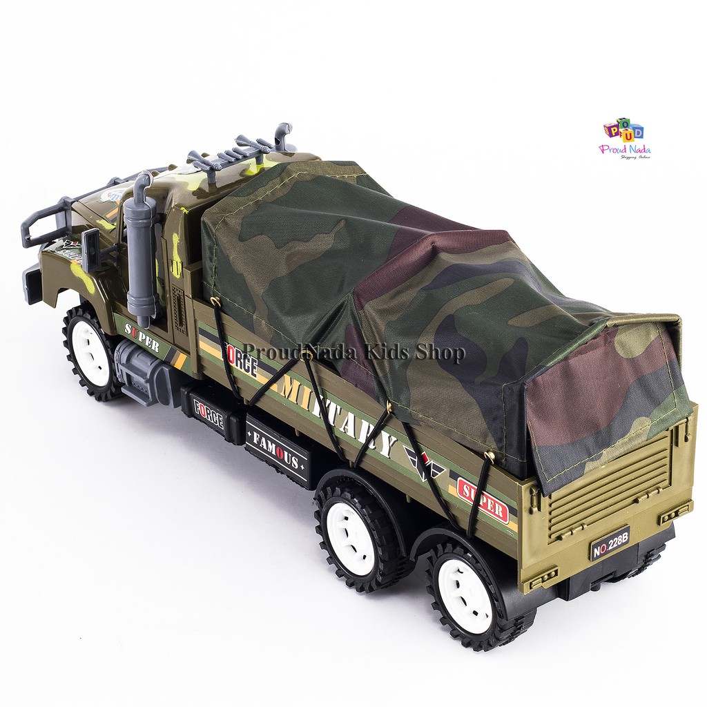 ProudNada Toys ของเล่นเด็ก รถทหาร ฝาครอบล้อมีเฟือง Military Power CAR NO.228B