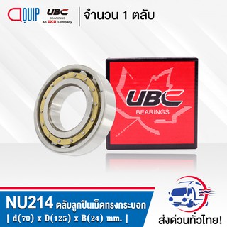 NU214EM UBC ตลับลูกปืนเม็ดทรงกระบอก NU214 EM ( Cylindrical Roller Bearings ) NU 214 EM