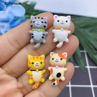 &lt;Babynew&gt; 10 ชิ้น ใหม่ น่ารัก เรซิน มินิ การ์ตูนสัตว์ แมว แบน หลังเบี้ย อุปกรณ์เสริม DIY ลดราคา