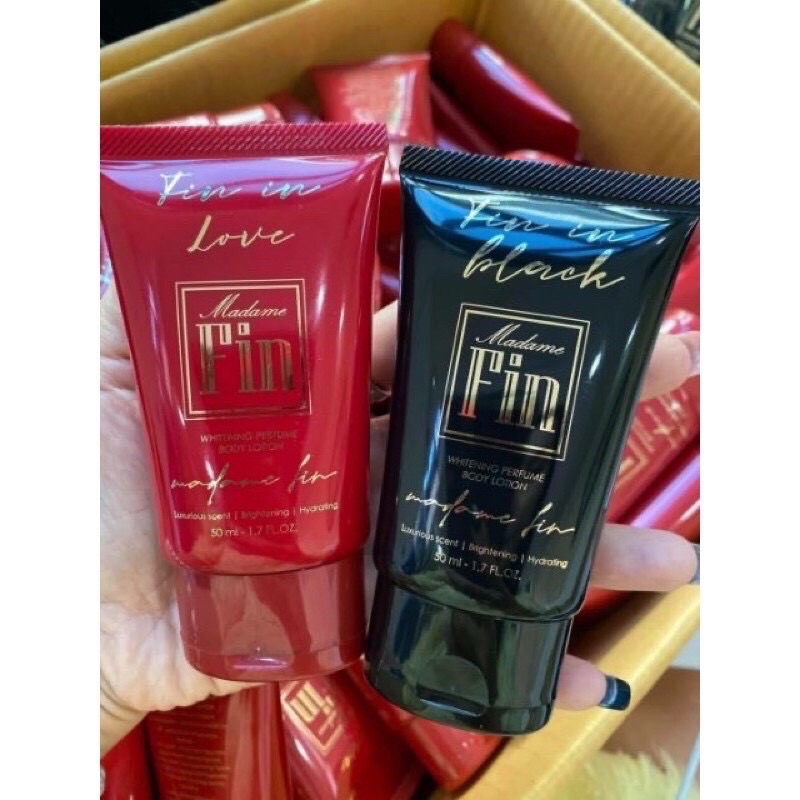 โลชั่นมาดามฟิน #fininlove หลอดแดง #fininblack หลอดดำ โลชั่น ขนาด 50 ml.